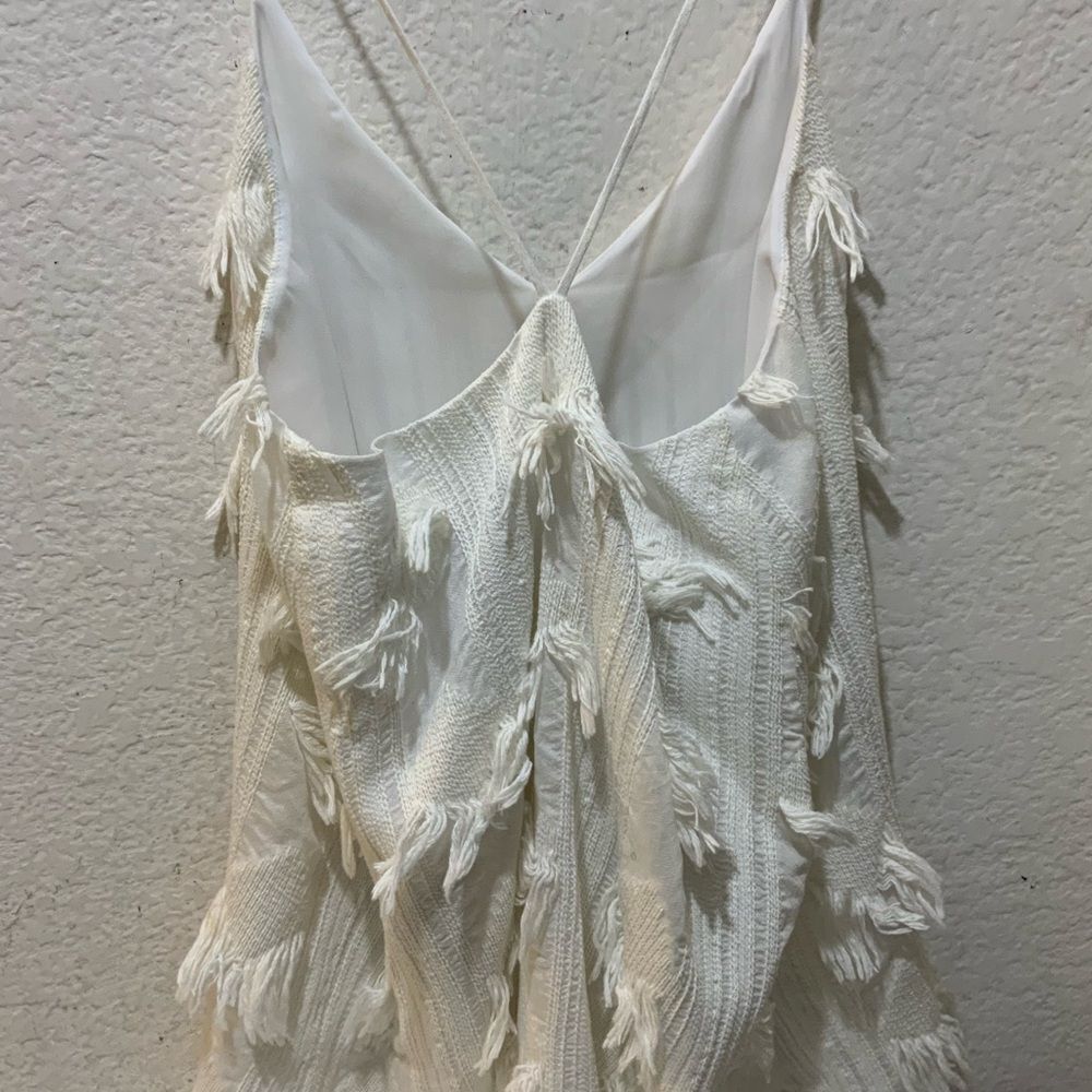 10 Crosby Derek Lam Womens Tassel Weave Tank Top White Size 4 - Picture 4 of 7